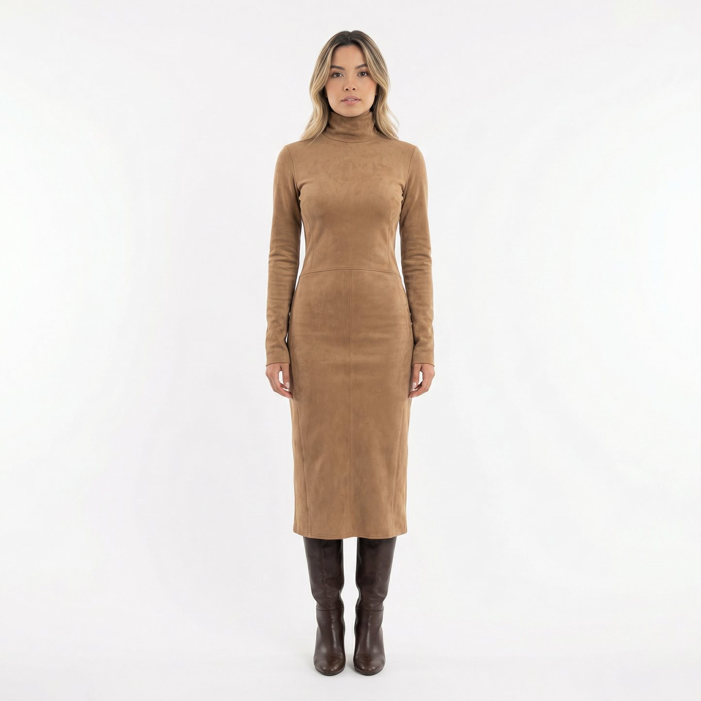 Vestido Midi Mujer de Antelina Cuello Alto
