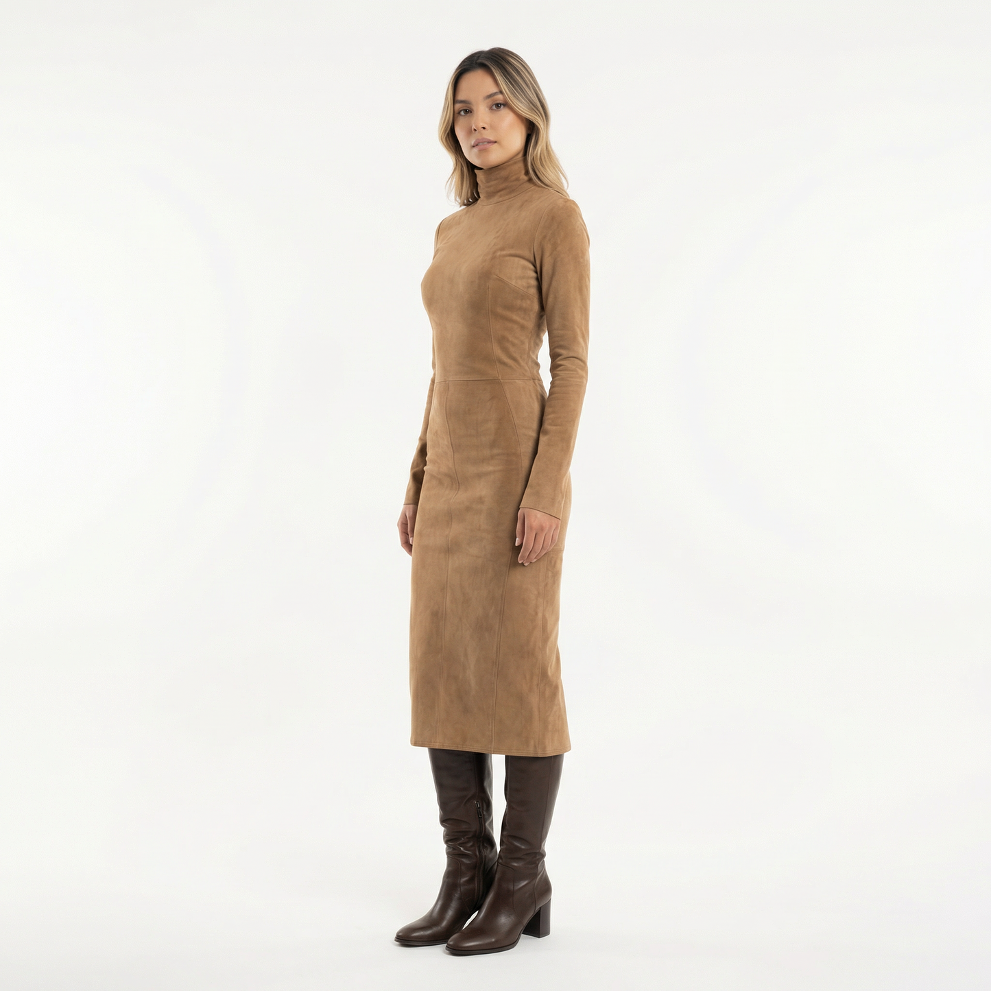 Vestido Midi Mujer de Antelina Cuello Alto