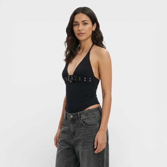 Halter Mujer Ajustado Sin Mangas - Mavetta