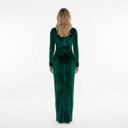 Vestido Midi Mujer de Tela Fluida Ajuste Elegante