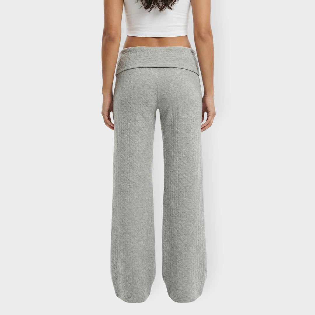 Pantalones Mujer Corte Flare Cintura Baja