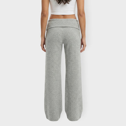 Pantalones Mujer Corte Flare Cintura Baja