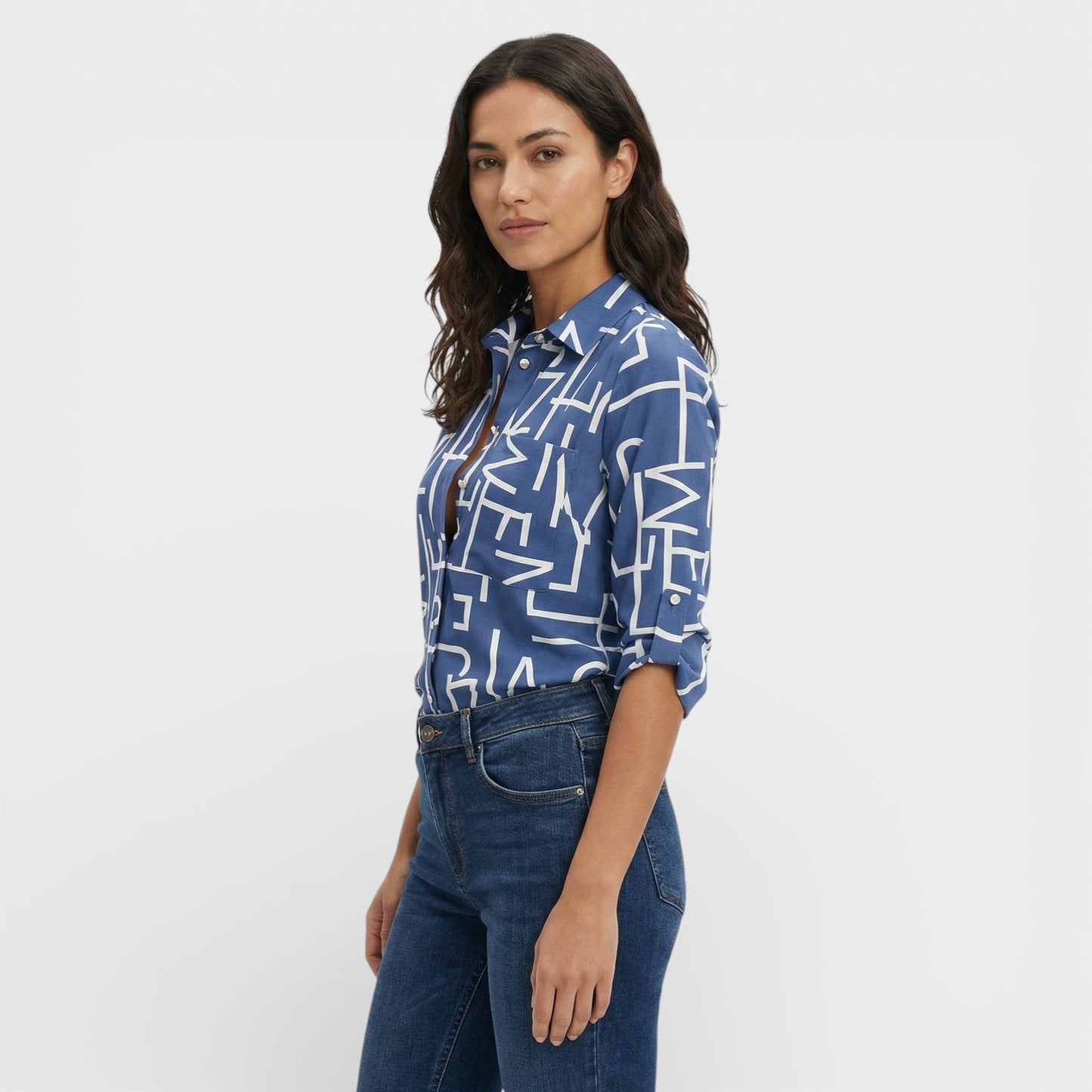 Blusa Mujer Clásica Cuello Clásico