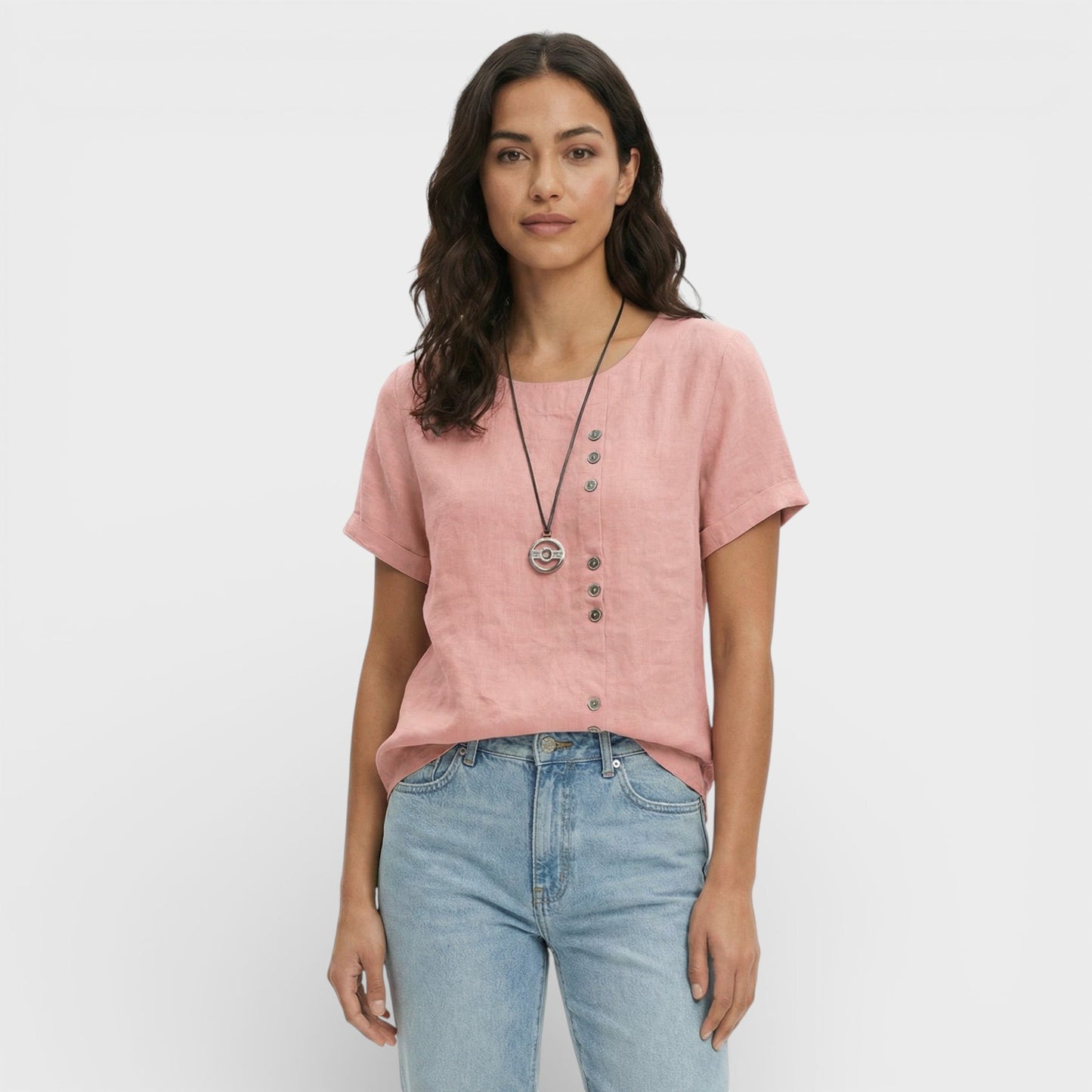 Blusa Mujer Manga Corta Ajuste Clásico