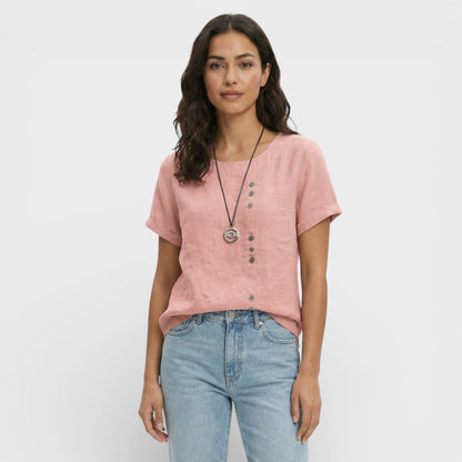 Blusa Mujer Manga Corta Ajuste Clásico