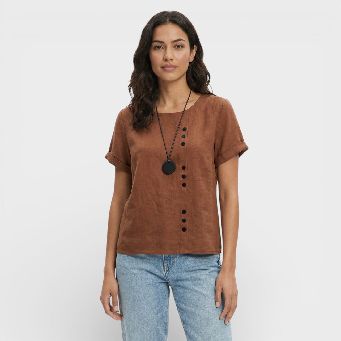 Blusa Mujer Manga Corta Ajuste Clásico