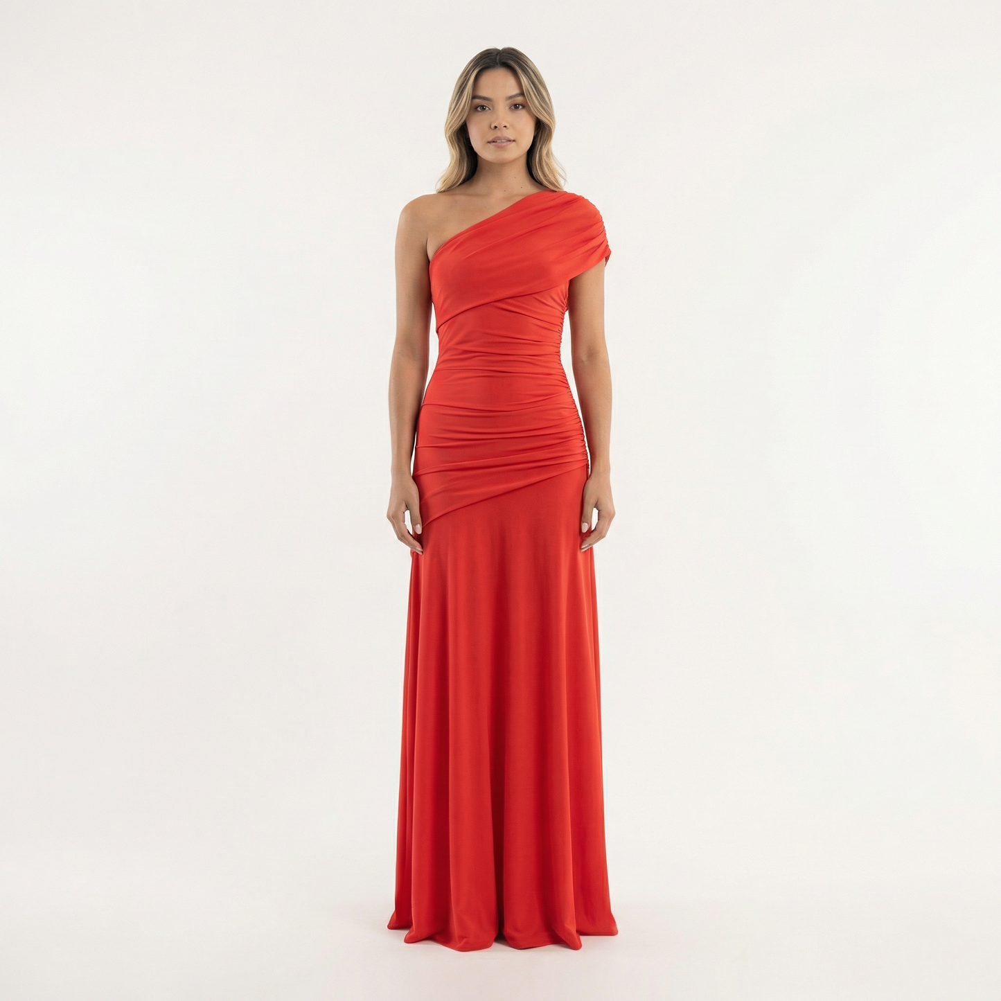 Vestido Midi Mujer Fiesta Asimétrico