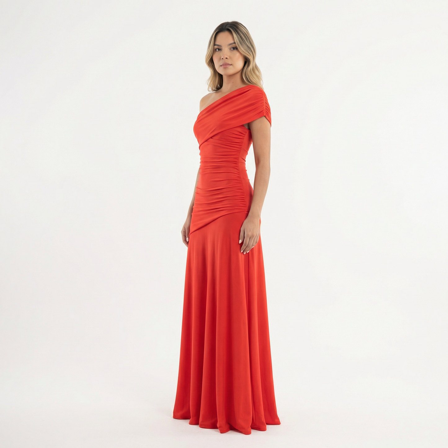 Vestido Midi Mujer Fiesta Asimétrico