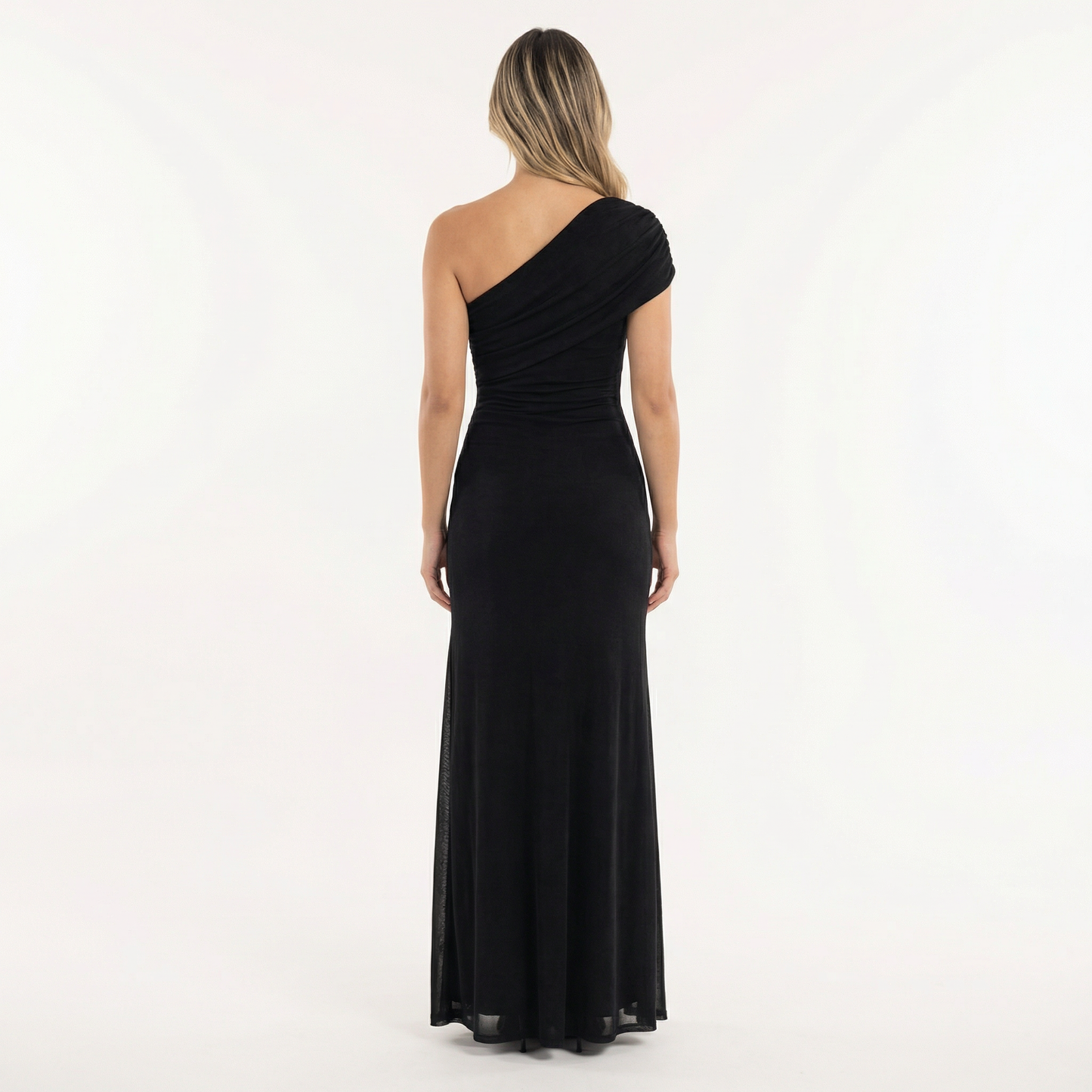 Vestido Midi Mujer Fiesta Asimétrico