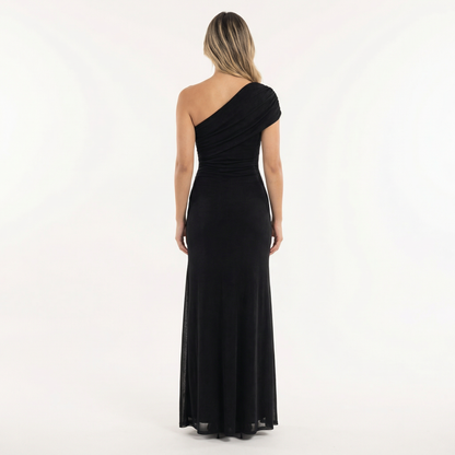 Vestido Midi Mujer Fiesta Asimétrico