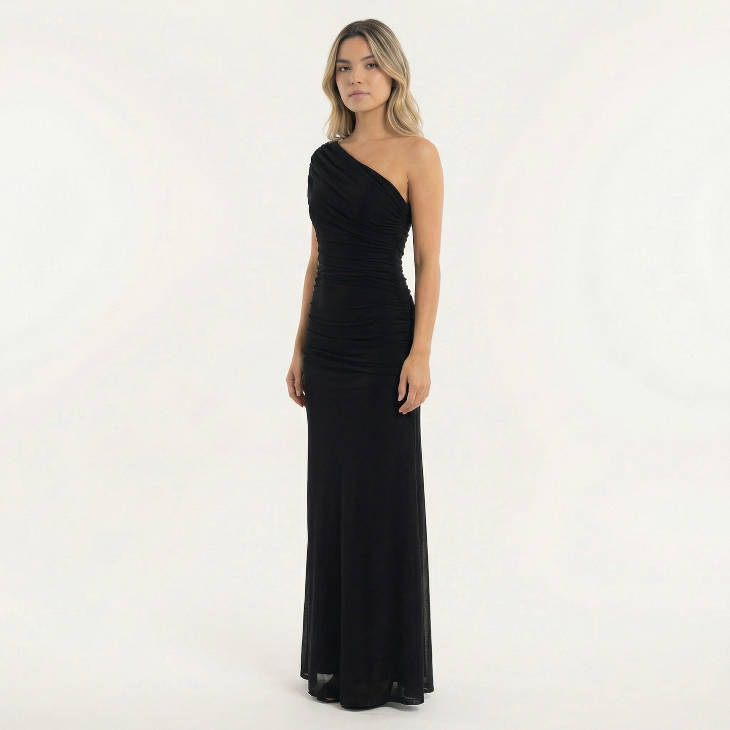 Vestido Midi Mujer Fiesta Asimétrico