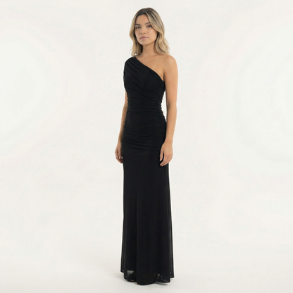 Vestido Midi Mujer Fiesta Asimétrico