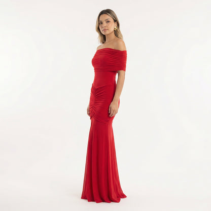 Vestido Largo Mujer Fiesta Corte Elegante