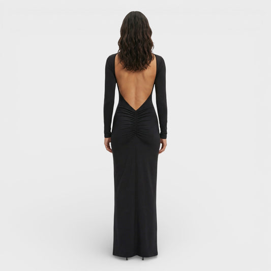 Vestido Maxi Espalda Abierta Elegante - Mavetta