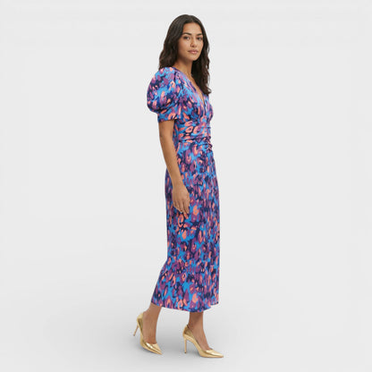Vestido Largo Mujer Manga Abullonada Ajuste Suelto