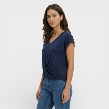 Camiseta Mujer Efecto Moldeador Escote Pico