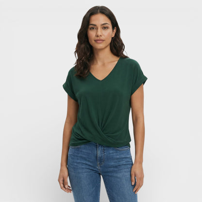 Camiseta Mujer Efecto Moldeador Escote Pico