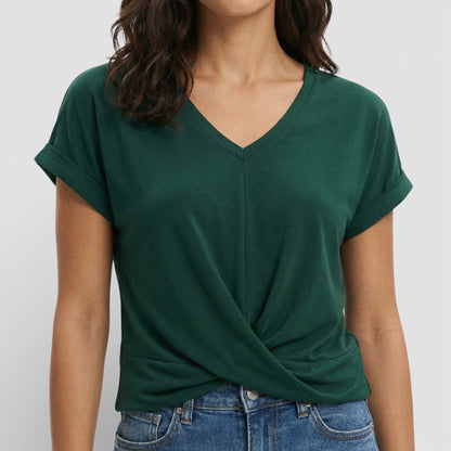 Camiseta Mujer Efecto Moldeador Escote Pico