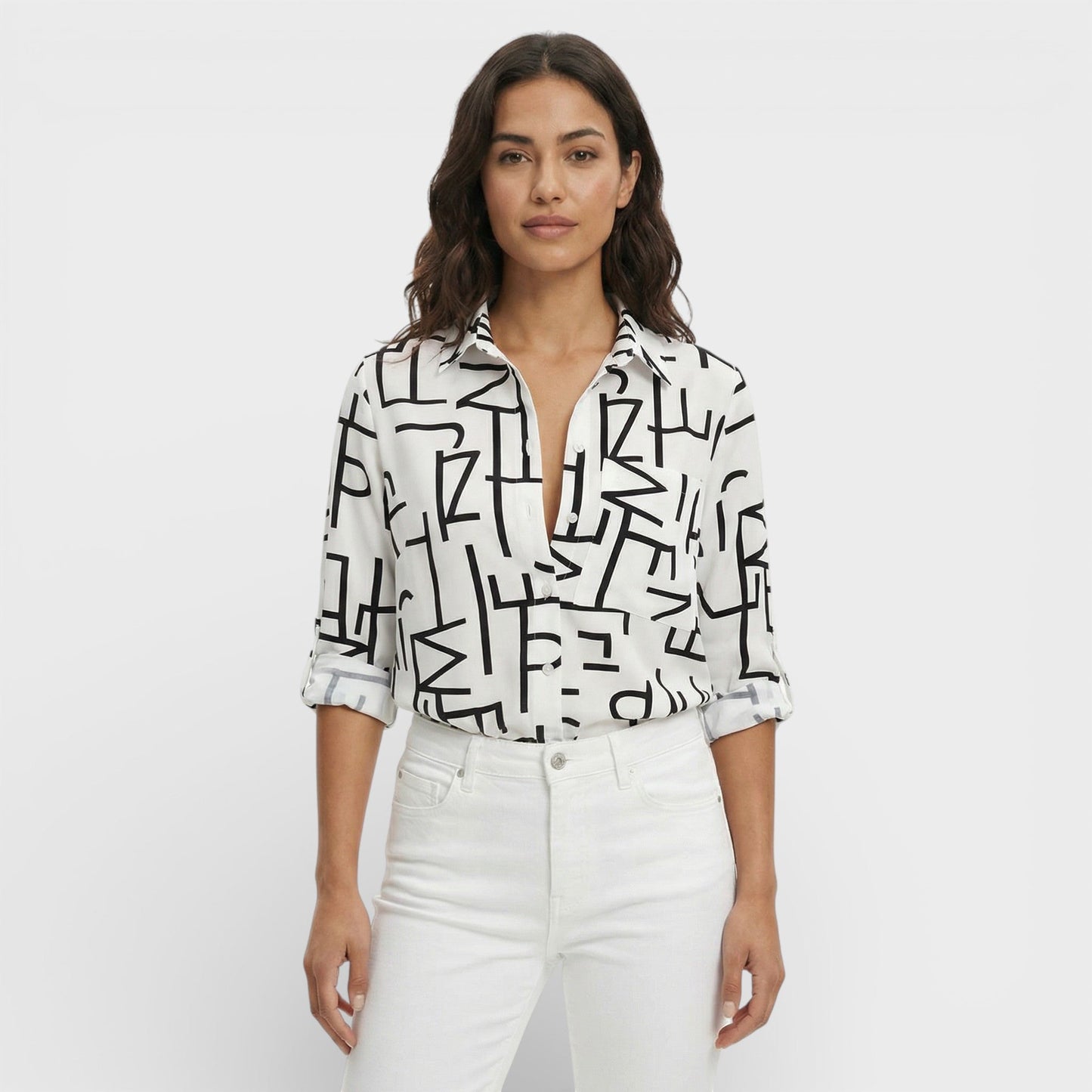 Blusa Mujer Clásica Cuello Clásico