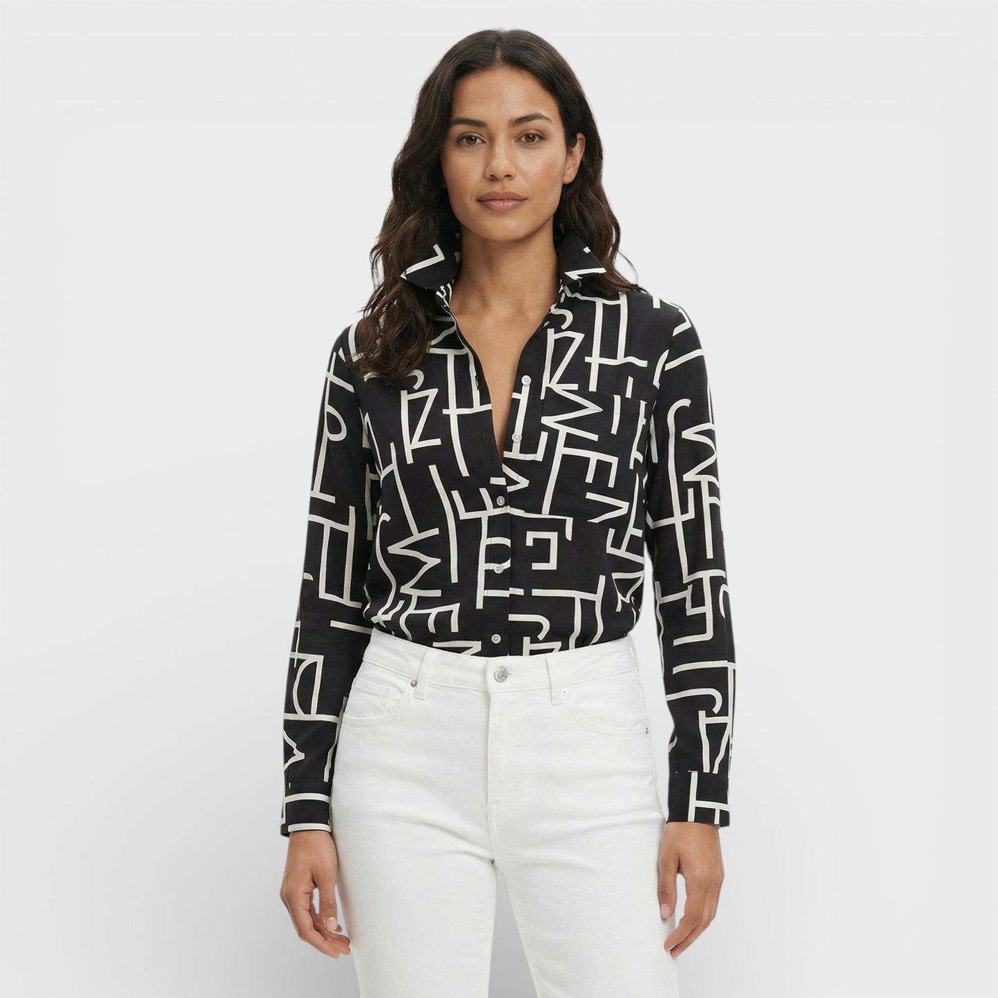 Blusa Mujer Clásica Cuello Clásico