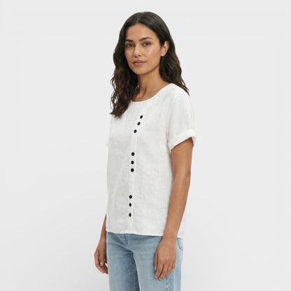 Blusa Mujer Manga Corta Ajuste Clásico
