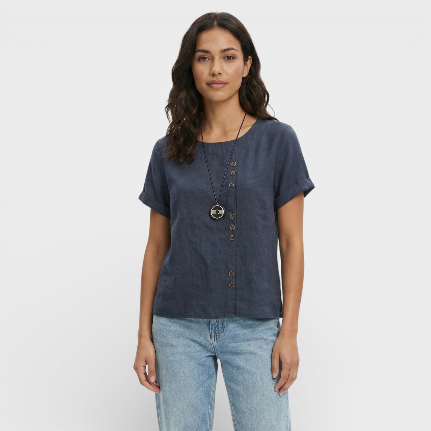 Blusa Mujer Manga Corta Ajuste Clásico