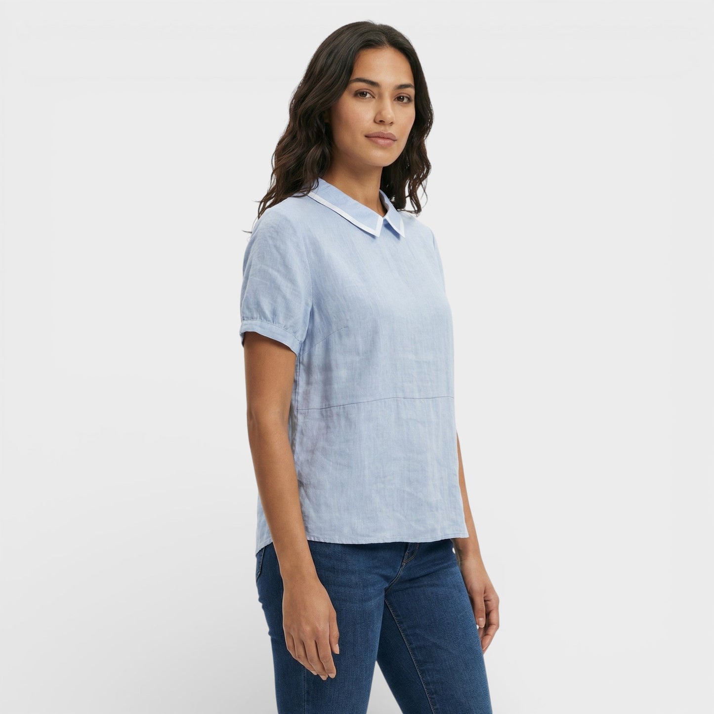 Blusa Mujer Manga Corta Cuello Redondo
