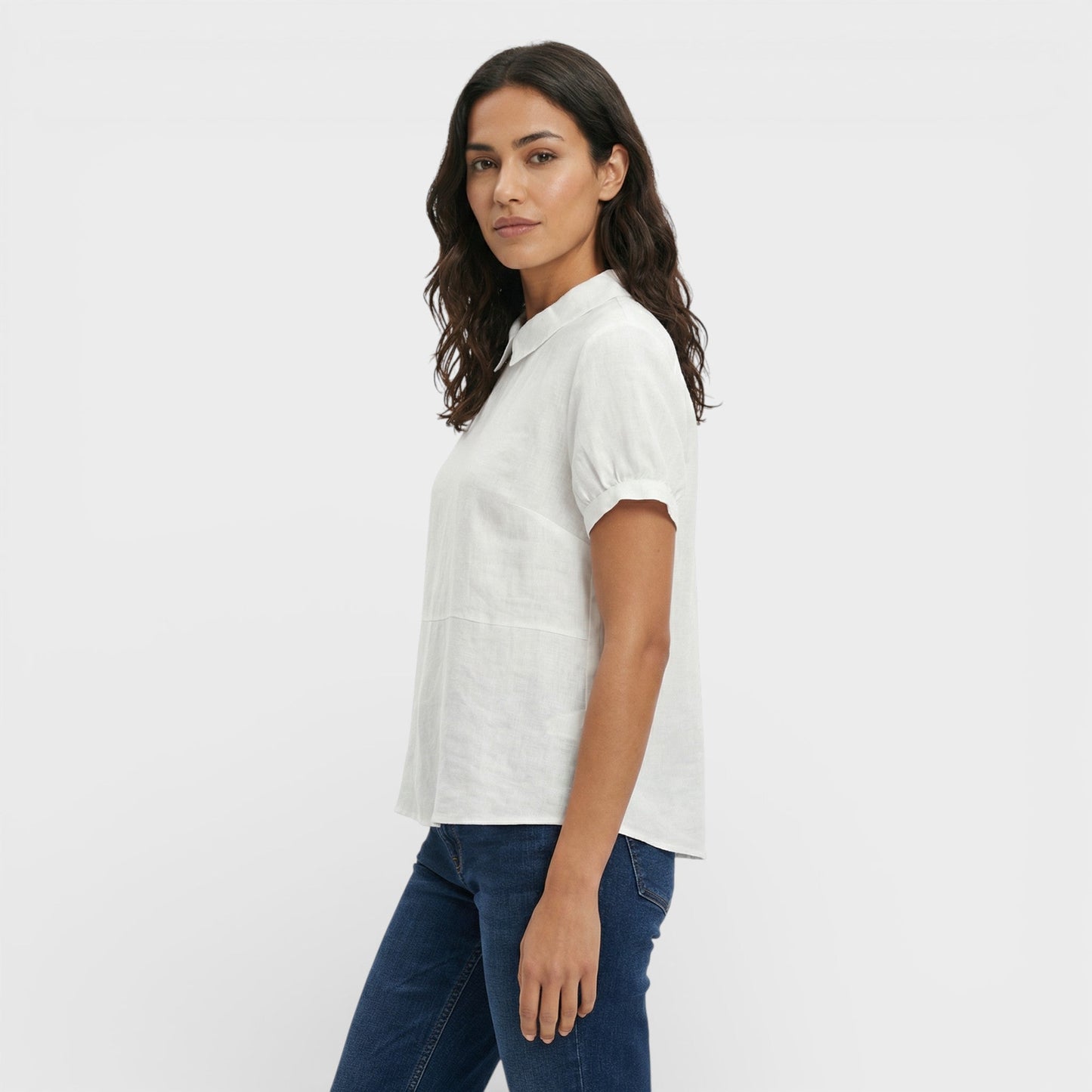 Blusa Mujer Manga Corta Cuello Redondo