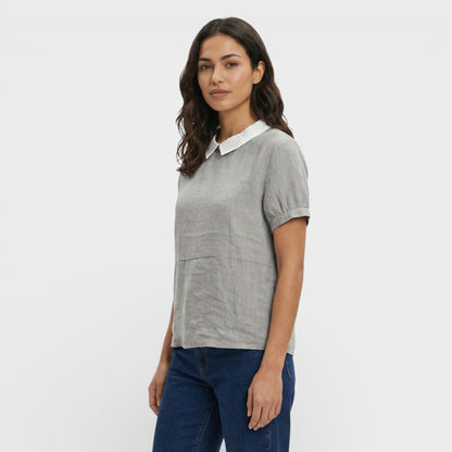 Blusa Mujer Manga Corta Cuello Redondo
