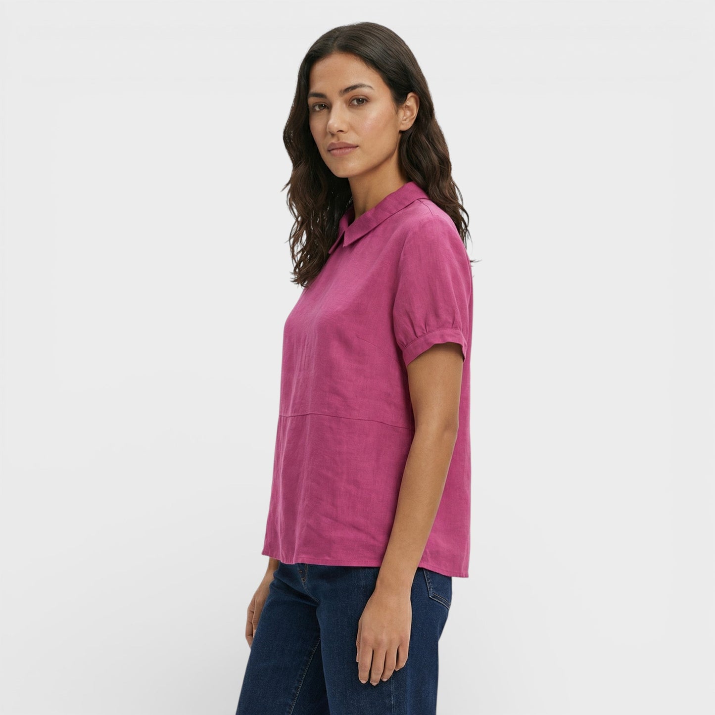 Blusa Mujer Manga Corta Cuello Redondo