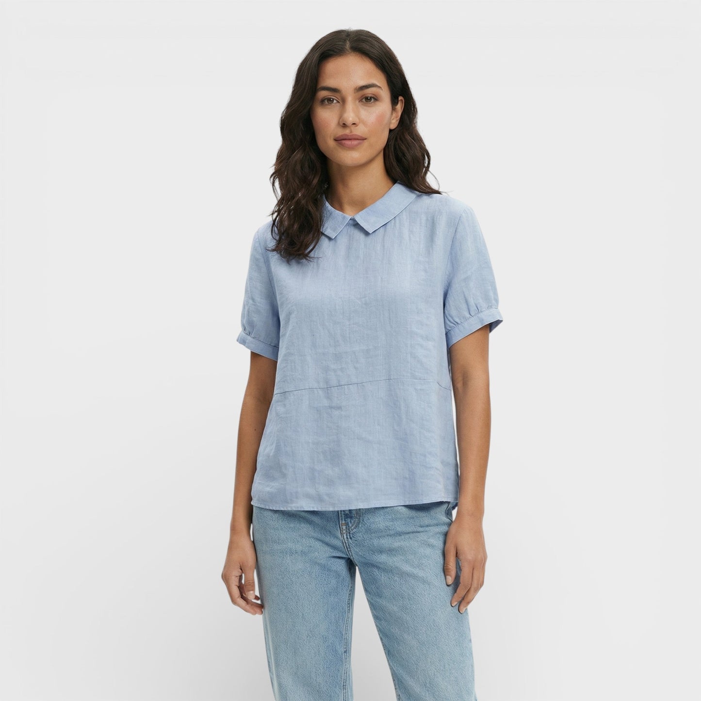 Blusa Mujer Manga Corta Cuello Redondo
