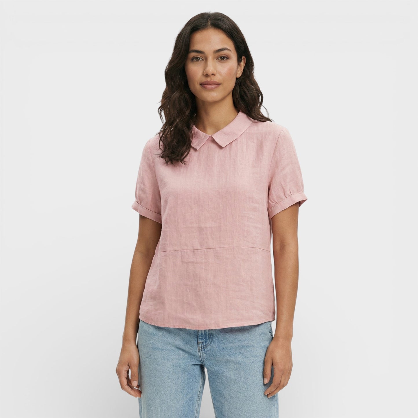 Blusa Mujer Manga Corta Cuello Redondo