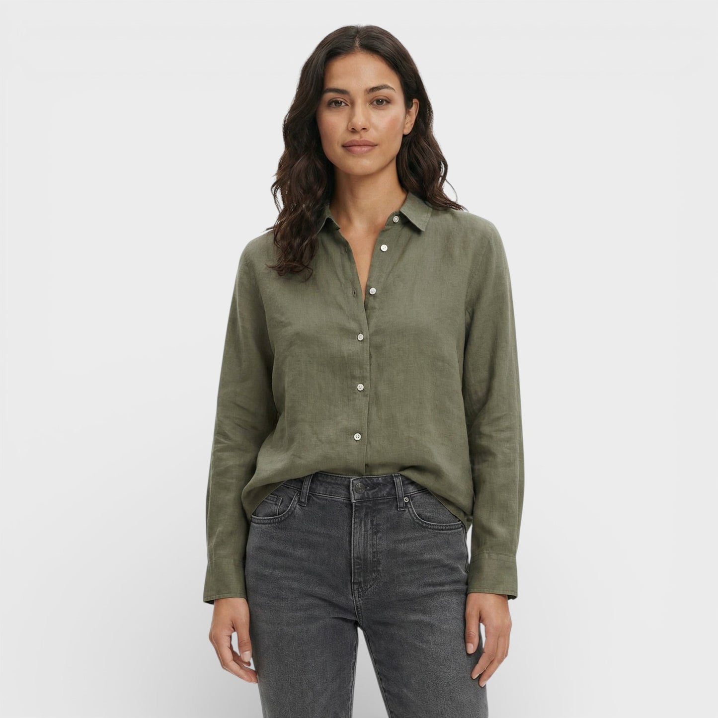 Camisa Mujer de Lino Holgada Estilo Atemporal