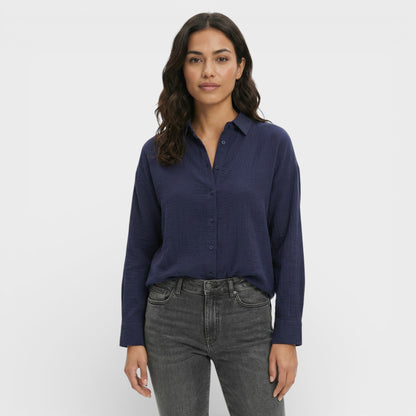 Camisa Mujer de Lino Holgada Estilo Atemporal