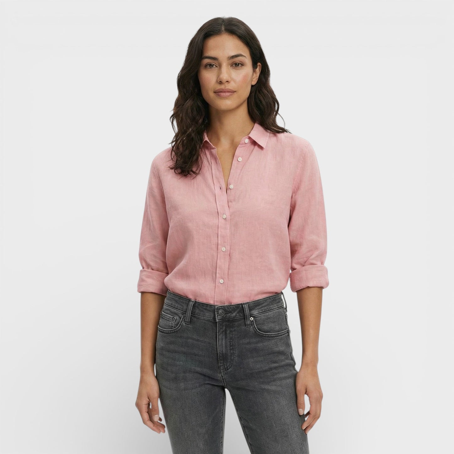 Camisa Mujer de Lino Holgada Estilo Atemporal
