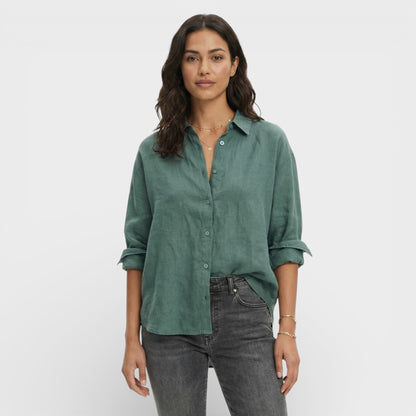 Camisa Mujer de Lino Holgada Estilo Atemporal