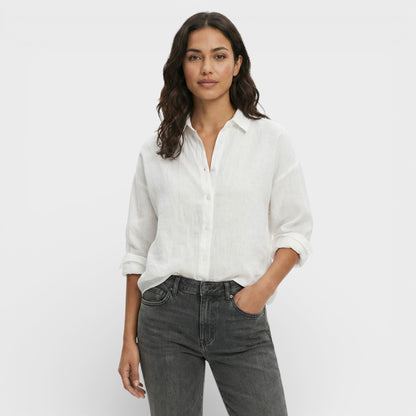 Camisa Mujer de Lino Holgada Estilo Atemporal - Mavetta