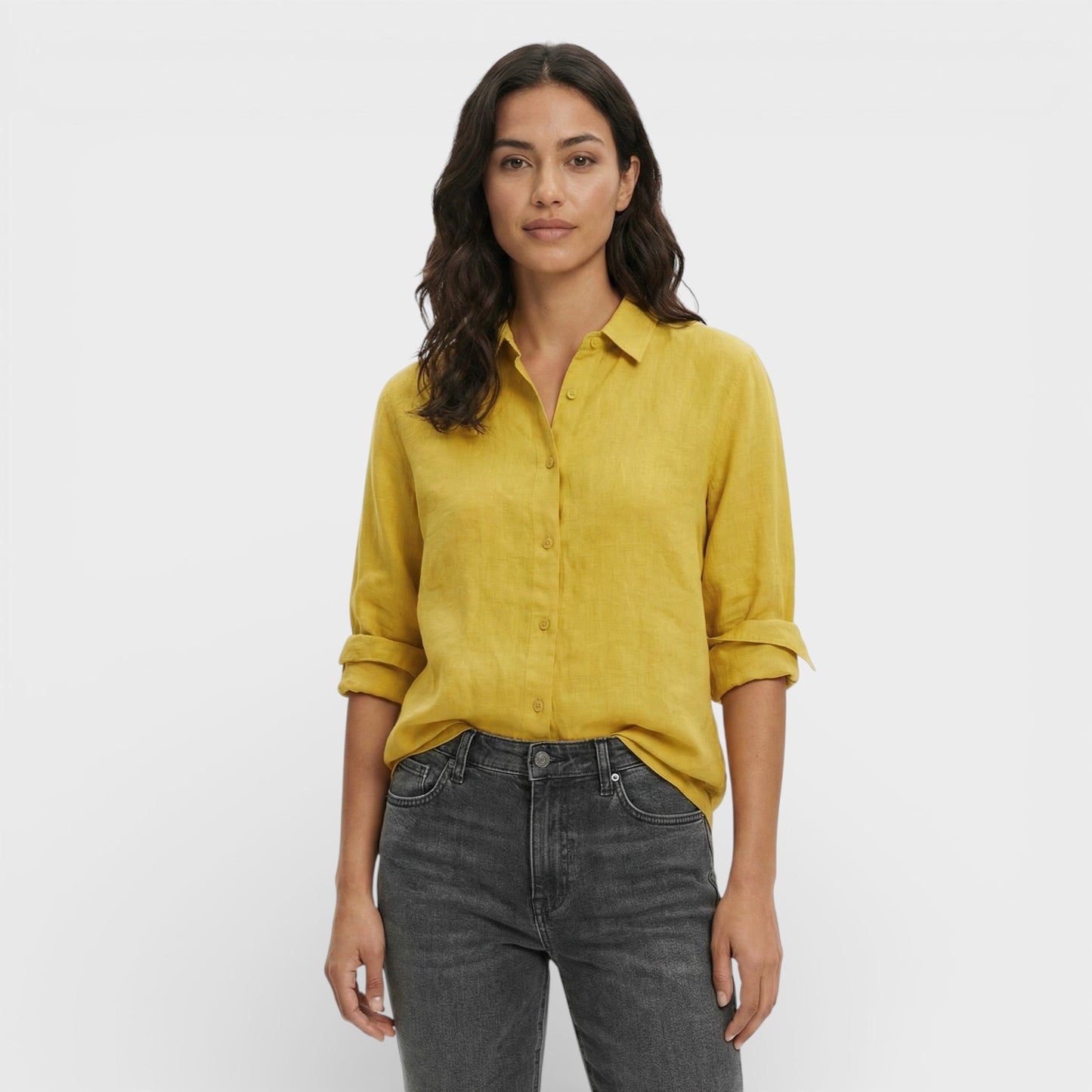 Camisa Mujer de Lino Holgada Estilo Atemporal