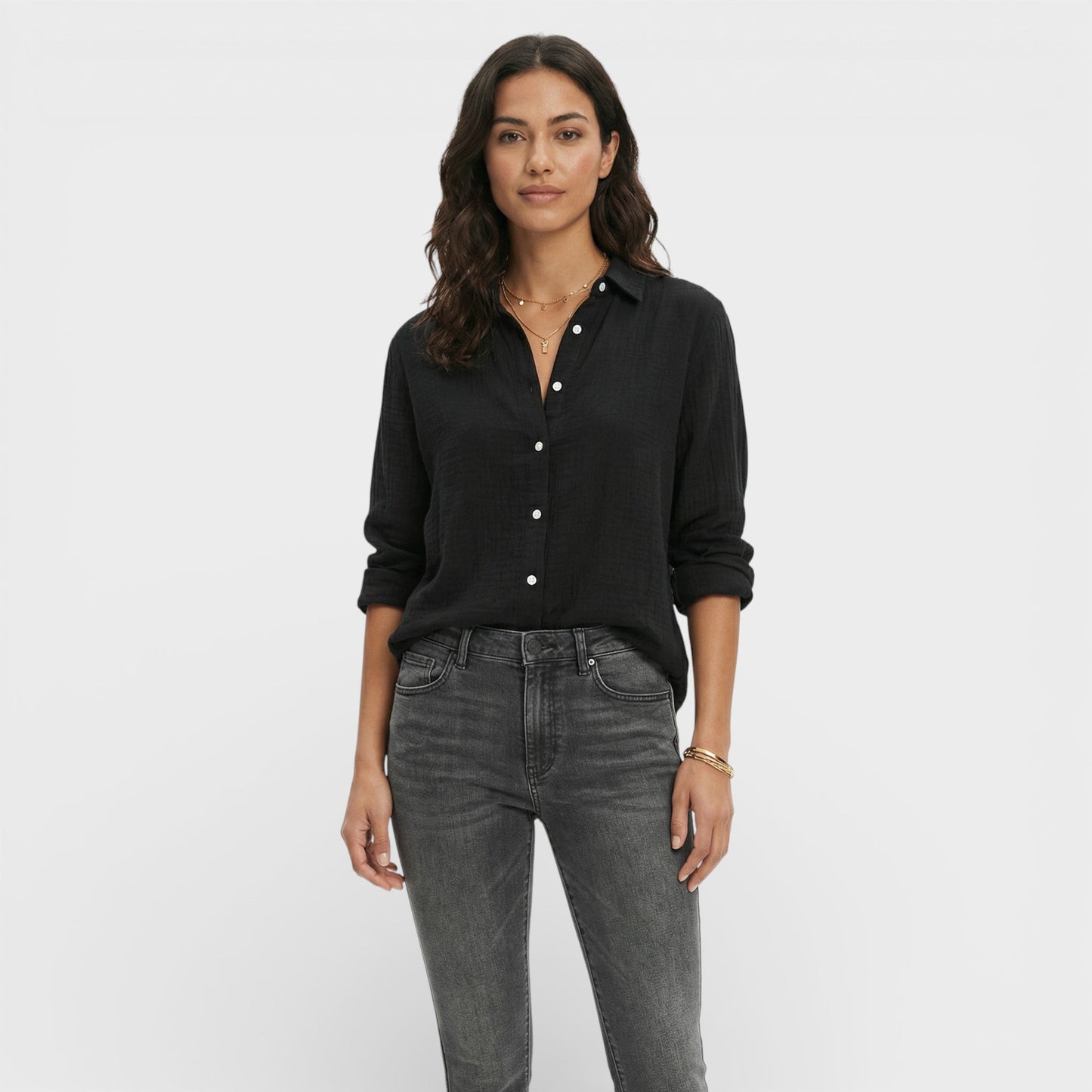 Camisa Mujer de Lino Holgada Estilo Atemporal