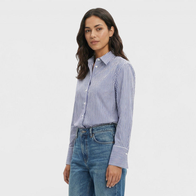 Blusa Mujer de Rayas Manga Acampanada
