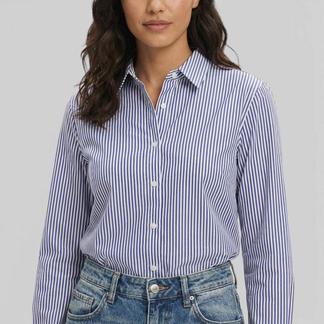 Blusa Mujer de Rayas Manga Acampanada