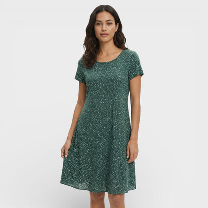 Vestido Mini Verde Floral Mujer - Mavetta