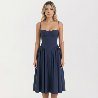 Vestido Corsé Mujer Midi Ajustado