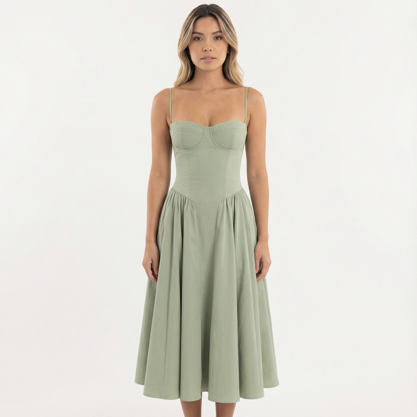 Vestido Corsé Mujer Midi Ajustado - Mavetta