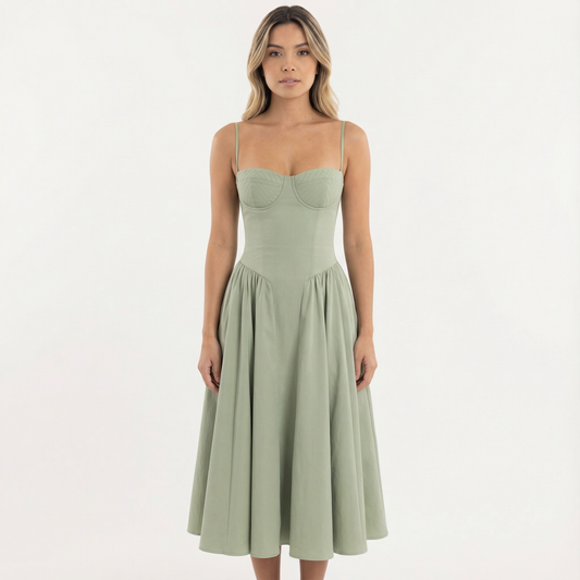 Vestido Corsé Mujer Midi Ajustado - Mavetta