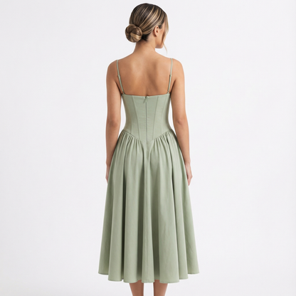 Vestido Corsé Mujer Midi Ajustado
