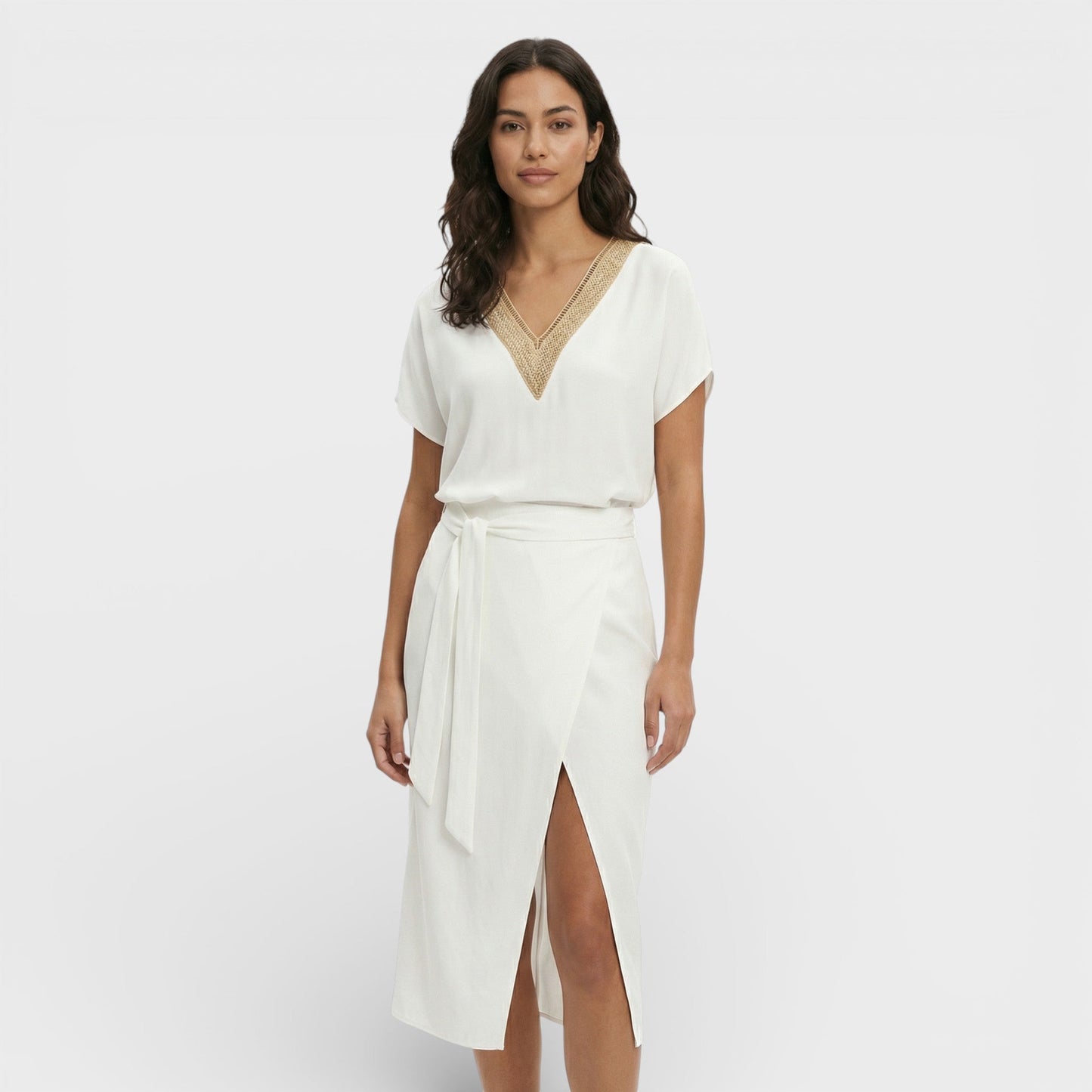 Vestido Mujer Escote Pico Ajuste Favorecedor - Mavetta