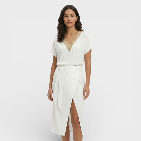 Vestido Mujer Escote Pico Ajuste Favorecedor - Mavetta