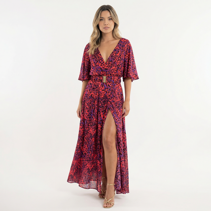 Vestido Largo Mujer Estilo Boho Abertura