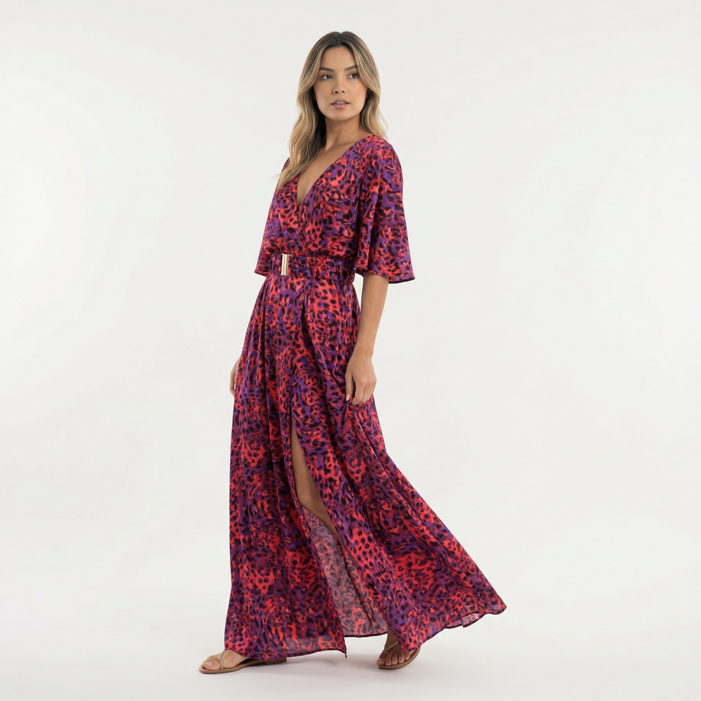Vestido Largo Mujer Estilo Boho Abertura